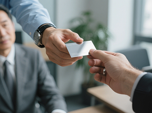 Eine visitenkarte mit digitaler unternehmertum!